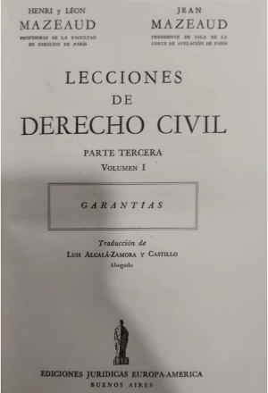 LECCIONES DE DERECHO CIVIL HERMANOS MAZEAUD 16 TOMOS