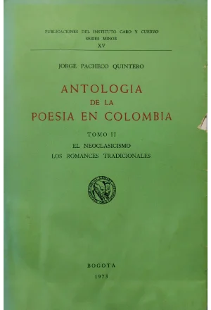 ANTOLOGIA DE LA POESIA EN COLOMBIA DOS TOMOS