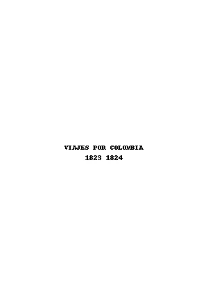 VIAJES POR COLOMBIA 1823 1824