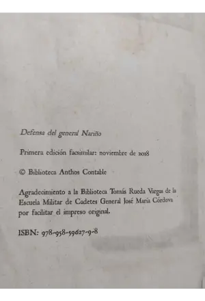 NARIÑO EL CONTADOR EL PRECURSOR LIBERTADOR 2 TOMOS