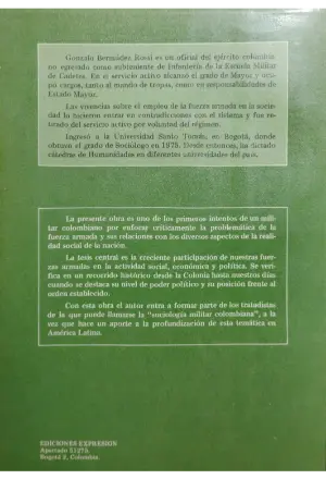 EL PODER MILITAR EN COLOMBIA DE LA COLONIA AL FRENTE NACIONAL