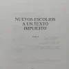 NUEVOS ESCOLIOS A UN TEXTO IMPLICITO DOS TOMOS