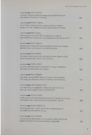 UNION PATRIOTICA EXPEDIENTES CONTRA EL OLVIDO