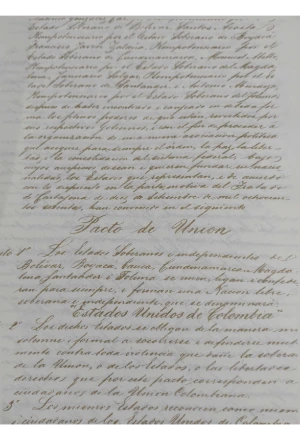 CONSTITUCION POLITICA PARA LOS ESTADOS UNIDOS DE COLOMBIA 1863 FACSIMIL