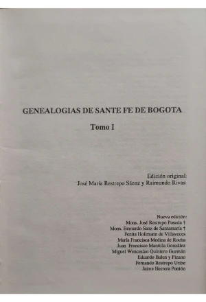 GENEALOGIAS DE SANTA FE DE BOGOTA 10 TOMOS