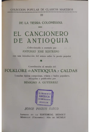 CANCION2.jfif EL CANCIONERO DE ANTIOQUIA FOLKLORE ANTIOQUIA CALDAS