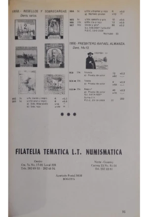 FILA4.jfif CATALOGO HISTORICO FILATELICO COLOMBIA EDICION ESPECIALIZADA 1984